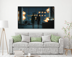 Fight Club Movie Iconic Scene Canvas Wall Art, Poster Man and Woman Silhouette Wall Art, Canvas Print Canvas Home Decor image 1