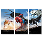 Spider Man Homecoming Canvas Wall Art,3 Panel Canvas Avenger Print, Marvel Wallpaper Print on Canvas Ready To Hang, Large canvas image 0