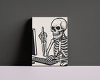 Skeleton Dark Humour Canvas Wall Art image 3