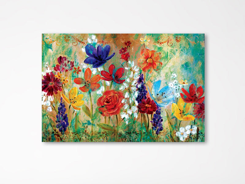 Wildflower Fresco I Wrapped and Stretched Canvas Wall Art image 1