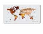 Multi Sky Style World Map Canvas, Push Pin World Travel Map, Personalized Large World Map, DIY Push Pin Travel Map Canvas image 1