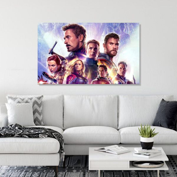 Avengers Endgame Canvas Wall Art, Avenger Canvas Print, Man Cave gift, Home decor, Bar Decor ready to hang. image 1