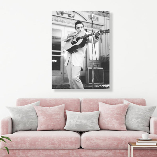 Johnny Cash Canvas Wall Art, Man Cave Gift, CANVAS READY to Hang image 1