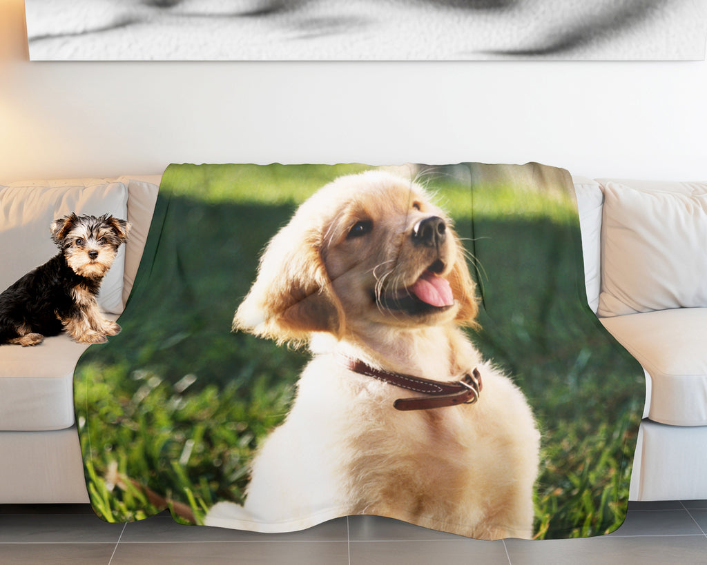 Personalized Dog Fleece Blanket image 1