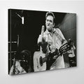Johnny Cash Middle Finger Famous Photo Canvas wall art, Canvas wall decor, Man Cave Gift, Home Decor, Ready to Hang image 0