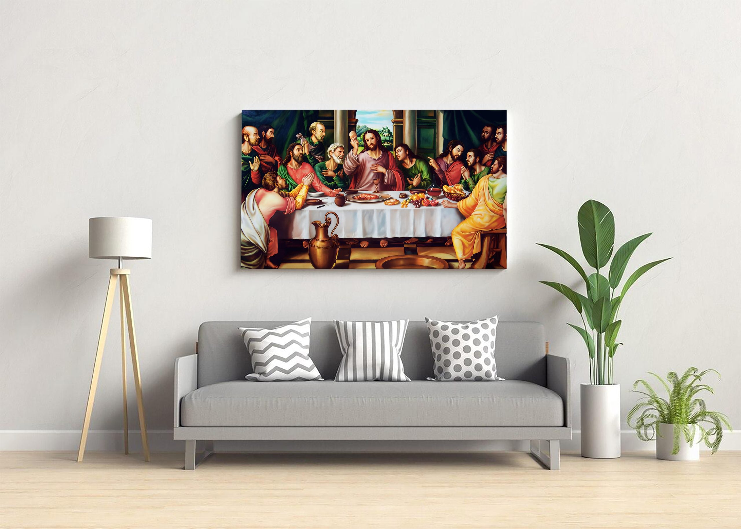 The Last Supper Of Jesus Christ Canvas Wall Art image 1