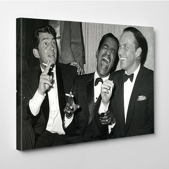 Rat Pack Poster Black and White Canvas Wall Art, Canvas wall decor, Man Cave Gift, Home Decor, Ready to Hang image 0