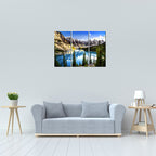 3 and 5 Panel Moraine Lake and Mountain Range Alberta Canada Landscape Mountain & Lake - 3 Panel (12"x24" each) image