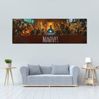 Marvel Last Supper Wall Art, Avengers Characters Canvas Print, Marvel Fan Art, Man Cave gift, Marvel Comics