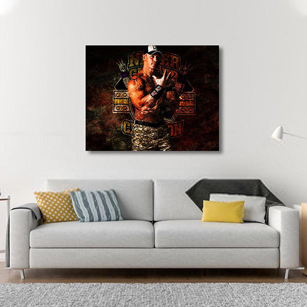John Cena Canvas Wall Art, Legend Boxing Canvas Wall Art, Wrestling Canvas Print, Wrestle Mania Poster Print, Man Cave Decor, image 1