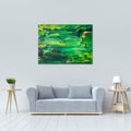 Nature green colour abstract art printing reprinted on Canvas image 2