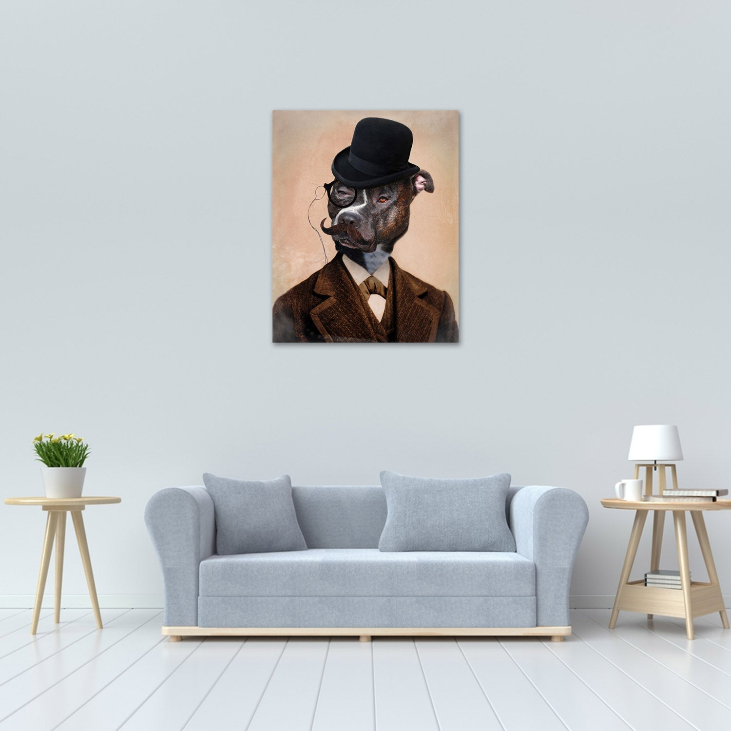 Dog in Suit and Hat image 1