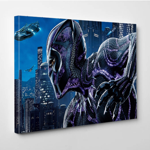 Black Panther Canvas Wall Art, Avengers Superhero Canvas Print, Marvel comics Wall Decor , Man Cave gift, Home decor, Bar Decor. image 0