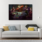 Jokers Playing Poker Canvas Ready to Hang Wall Art Various Sizes and Styles Available, Man Cave gift, Bar Decor image 1