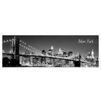 Black & White New York Manhattan Skyline Night image 1