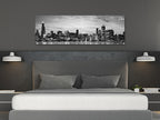 Black & White Chicago Night Shot Cityscape Canvas image 0
