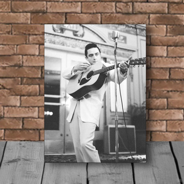 Johnny Cash Canvas Wall Art, Man Cave Gift, CANVAS READY to Hang image 0