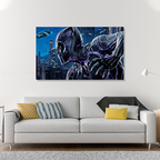 Black Panther Canvas Wall Art, Avengers Superhero Canvas Print, Marvel comics Wall Decor , Man Cave gift, Home decor, Bar Decor. image 1
