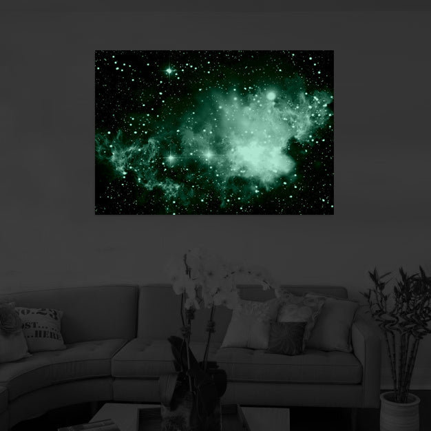 Sky Glow in the Dark, Dual View Surprise Artwork Modern Framed Ready to Hang Wall Art image 1