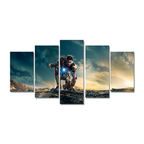 I am Iron Man Canvas Print 5 Panel Canvas Wall Art Framed , Iron Man Endgame Wallpaper Canvas Home Decor Print, Iron Man Poster canvas image 2