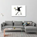Banksy Flower Thrower Canvas Print