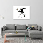 Banksy Flower Thrower Canvas Print