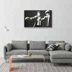 Banksy Pulp Fiction Banana Guns Canvas Print & Poster
