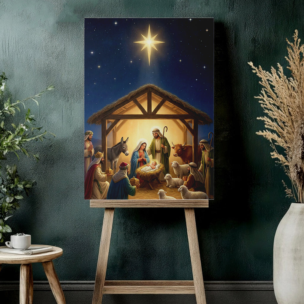 Christmas Nativity Canvas Wall Art