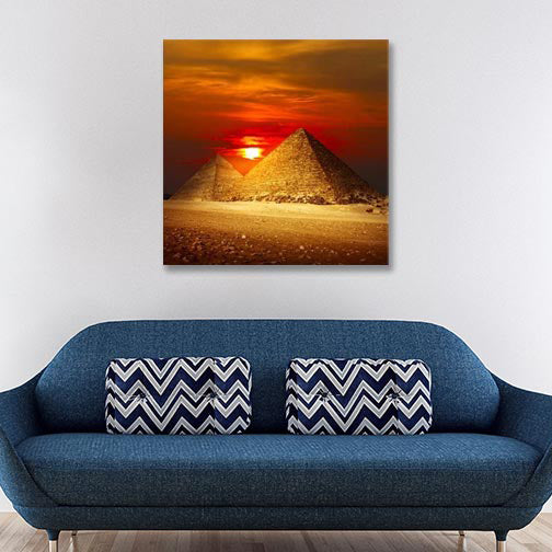 Egyptian Pyramids Under The Dusk Pictures Paintings on Canvas Wall Art Pyramid Canvas