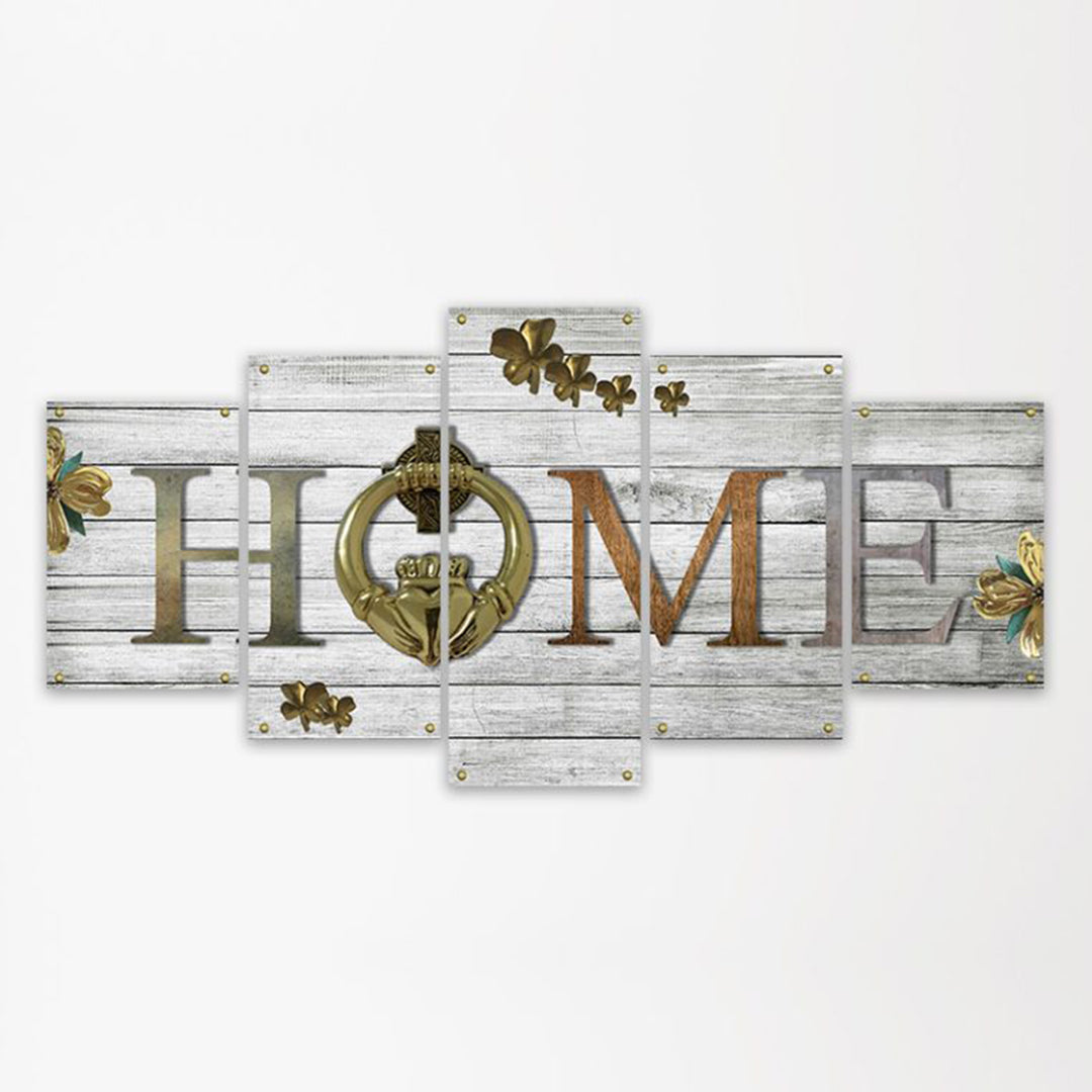 Home Decoration Large 5 Panels Rustic Wood Canvas Print Modern Wall Art in various sizes
