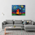 King of Lion Art Starry Night by van Gogh