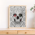 Lace Skull Canvas Wall Art