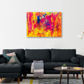 Orange fire colour abstract art print reprinted on cotton canvas