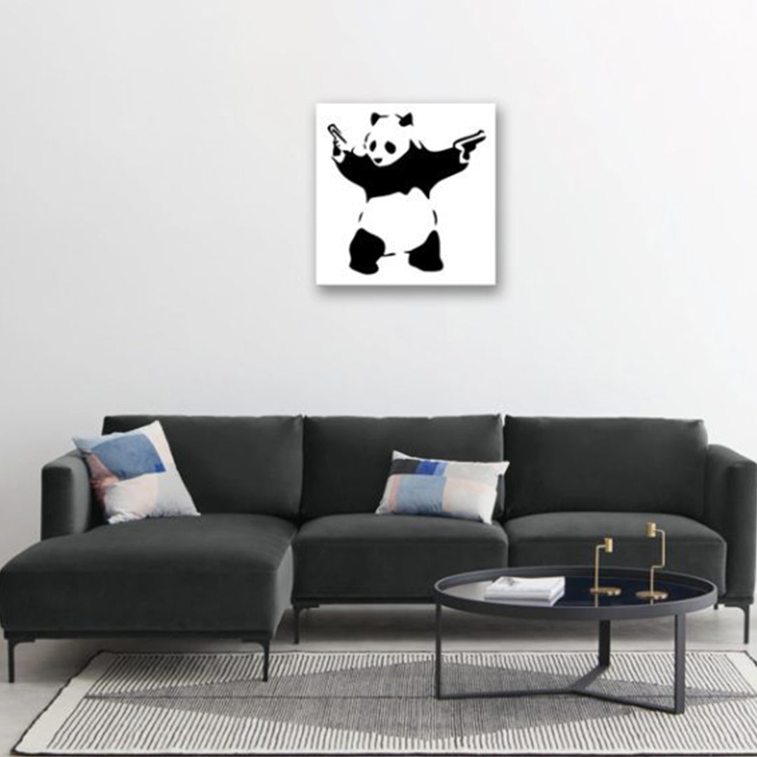 Panda With Guns Art Print by Banksy