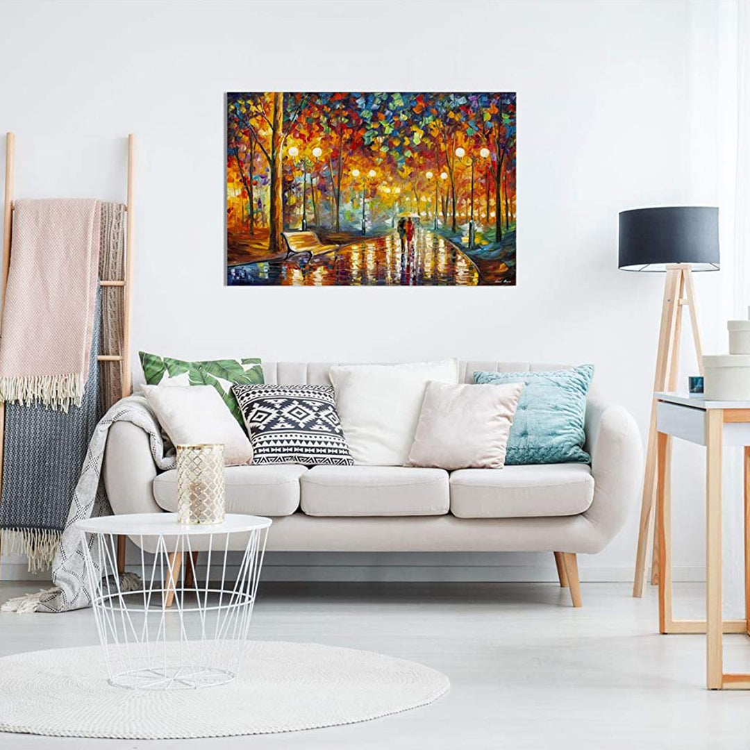 Rains Rustle II by Leonid Afremov Canvas Wall Art Picture Print for Home Decor