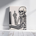 Skeleton Dark Humour Canvas Wall Art