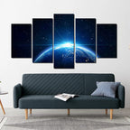 Sunrise on earth 5 panel canvas wall art multi canvas wall art