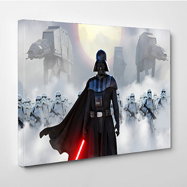 Darth Vader Poster Midnight Star Wars Canvas Wall Art ,Star Wars Poster Print, Star Wars Movie Poster Wall Art, Home Decor, Ready to Hang image 0