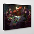 Jokers Playing Poker Canvas Ready to Hang Wall Art Various Sizes and Styles Available, Man Cave gift, Bar Decor image 0
