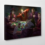 Jokers Playing Poker Canvas Ready to Hang Wall Art Various Sizes and Styles Available, Man Cave gift, Bar Decor image 0
