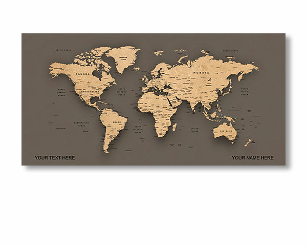 vintage Style World Map Canvas, Push Pin World Travel Map, Personalized Large World Map, DIY Push Pin Travel Map Canvas image 1