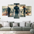 Captain America Winter Soldier Canvas Print 5 Panel Canvas Wall Art Framed, Marvel Canvas Picture Wall Decor, Gaming Room Decor image 1