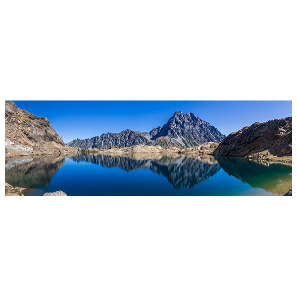 Wilderness Mountain lake Valley Mountain Range Stone Pond Reflection Moraine image 1