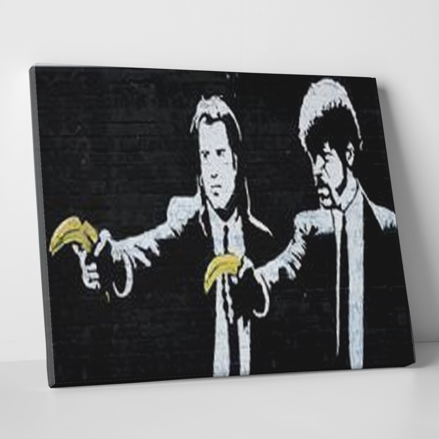 Banksy Pulp Fiction Banana Guns Canvas Print & Poster image 1