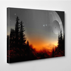 Star Wars Poster Print, Star Wars Canvas Wall Art, Death Star Movie Poster Wall Art, Canvas wall decor, Home Decor, Canvas Print image 0