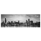 Black & White Chicago Night Shot Cityscape Canvas image 1